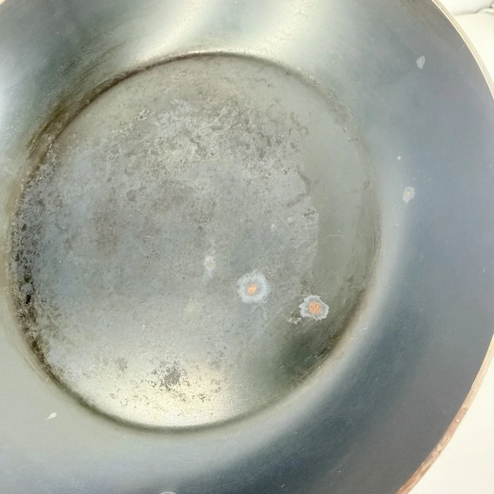 2 Piece Set - de Buyer Blue Carbon Steel Fry Pan 2mm Thick 9.5